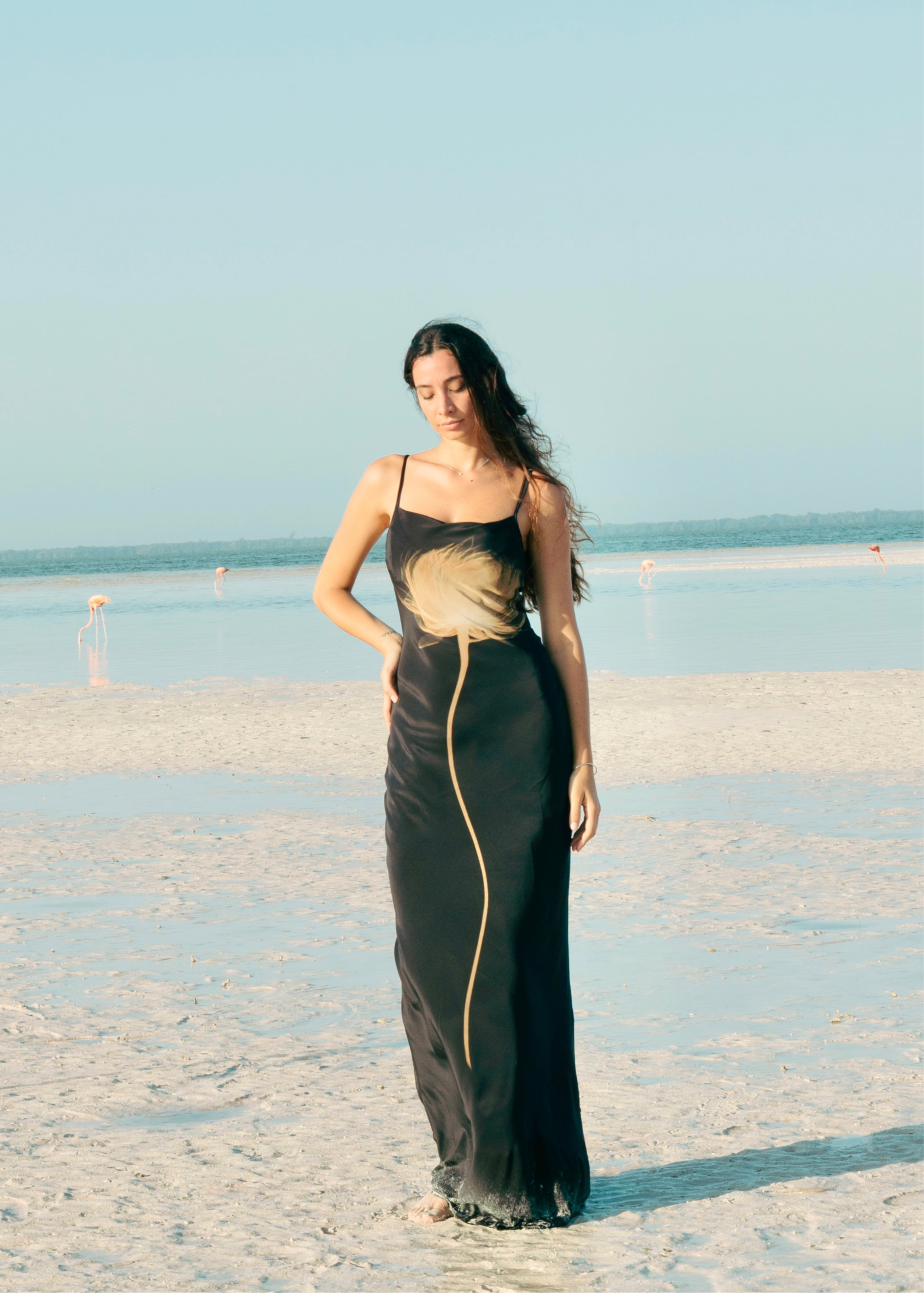 Vestido de seda Atena