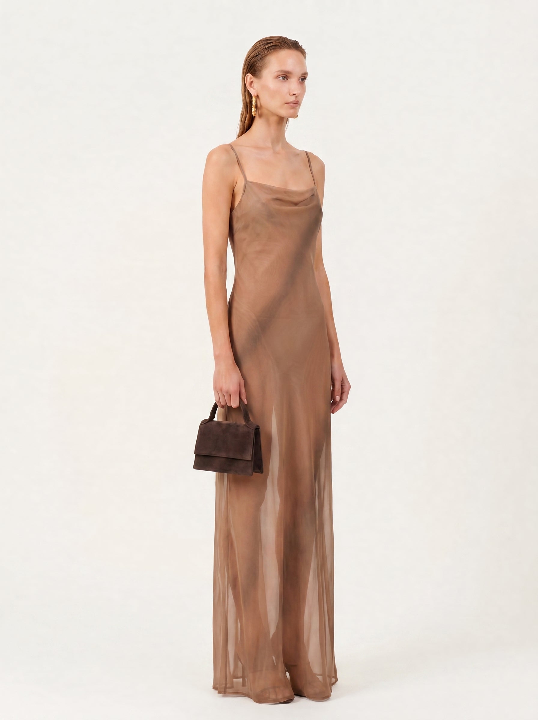 Cappuccino Silk Iside Dress