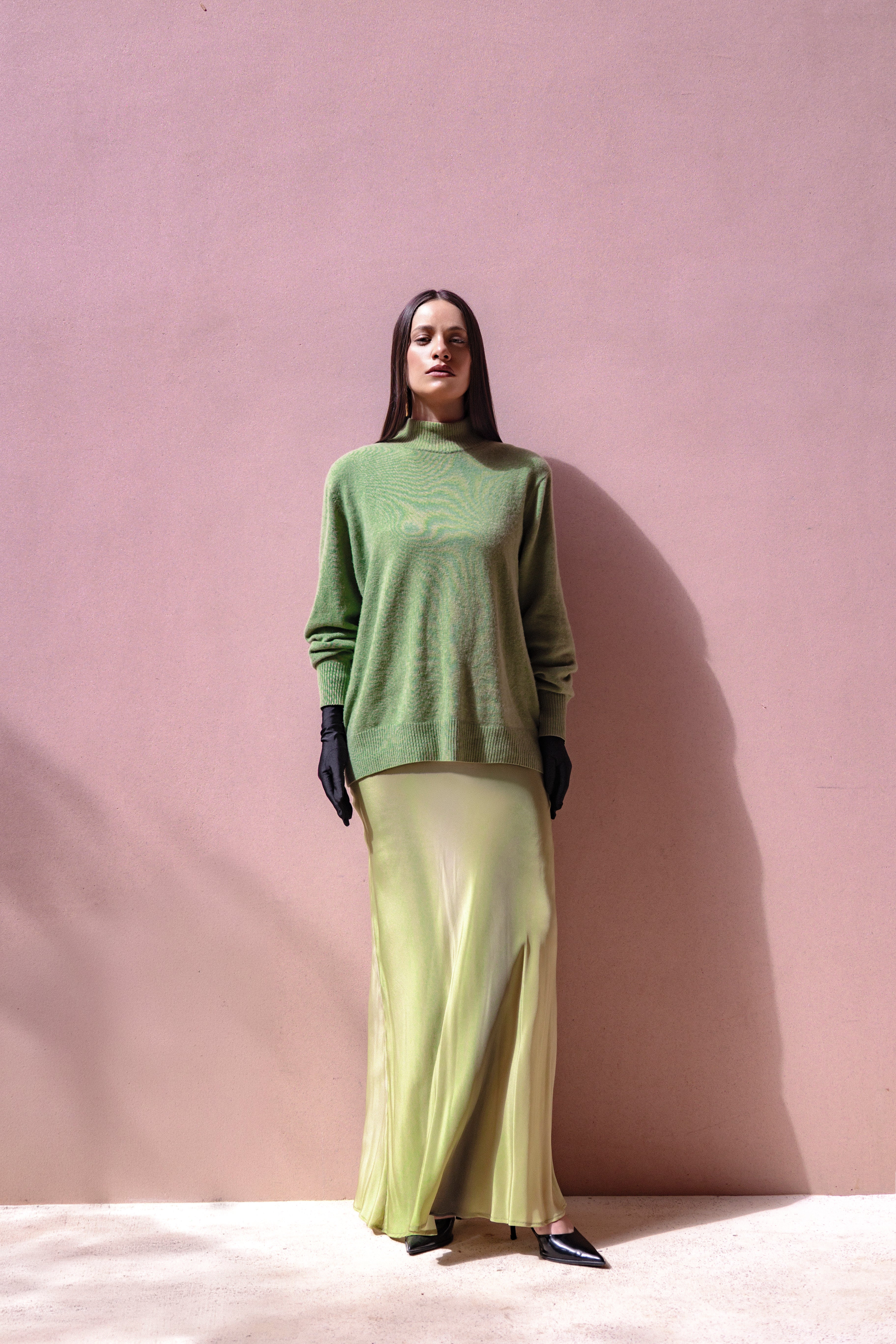 Silk Adele Set in Matcha color