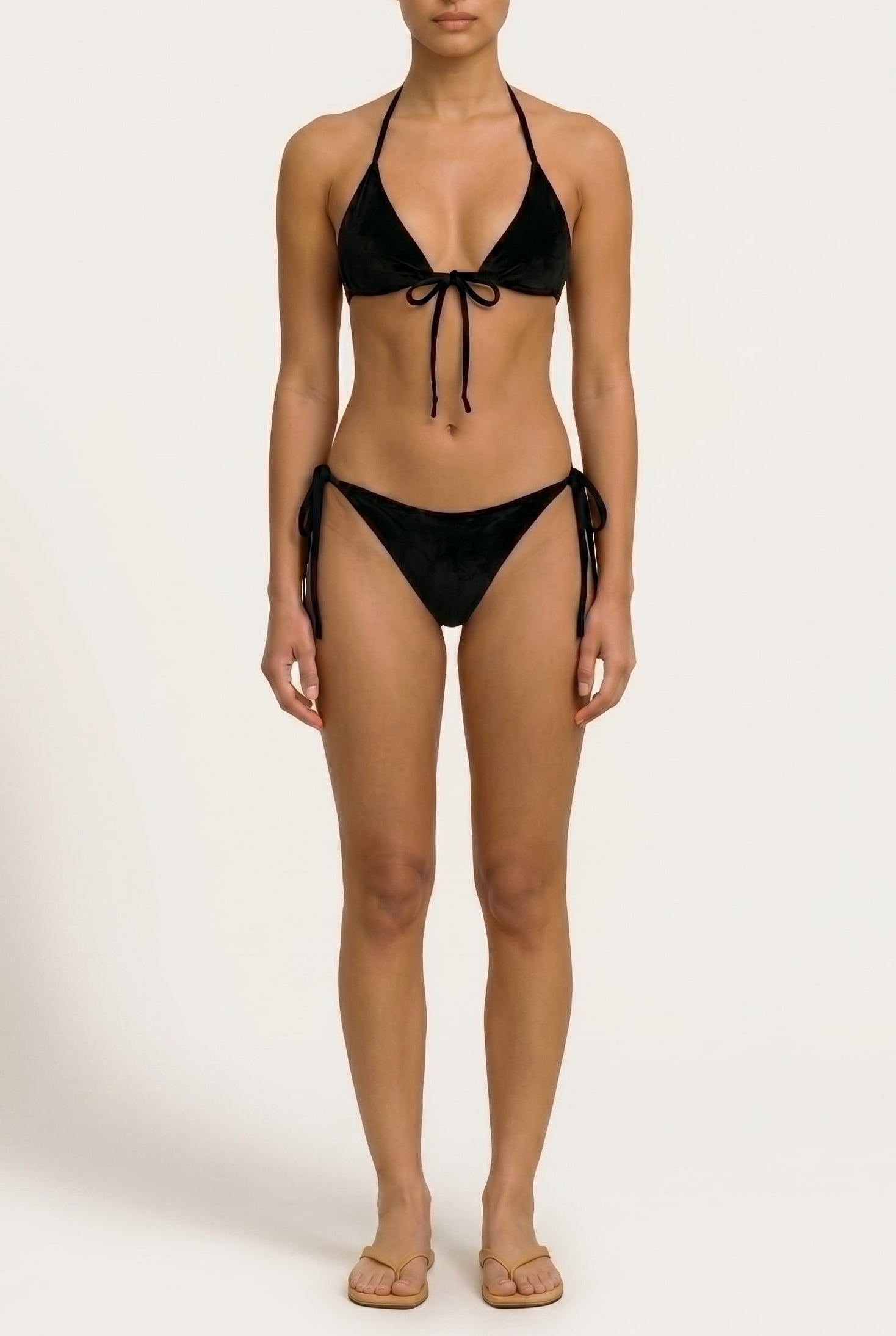 Black Velvet Bikini Set