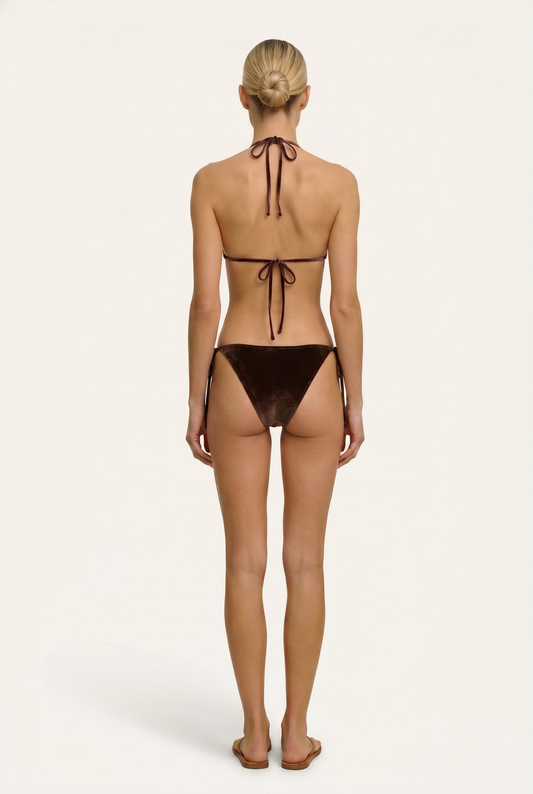 Burgundy Velvet Bikini Set