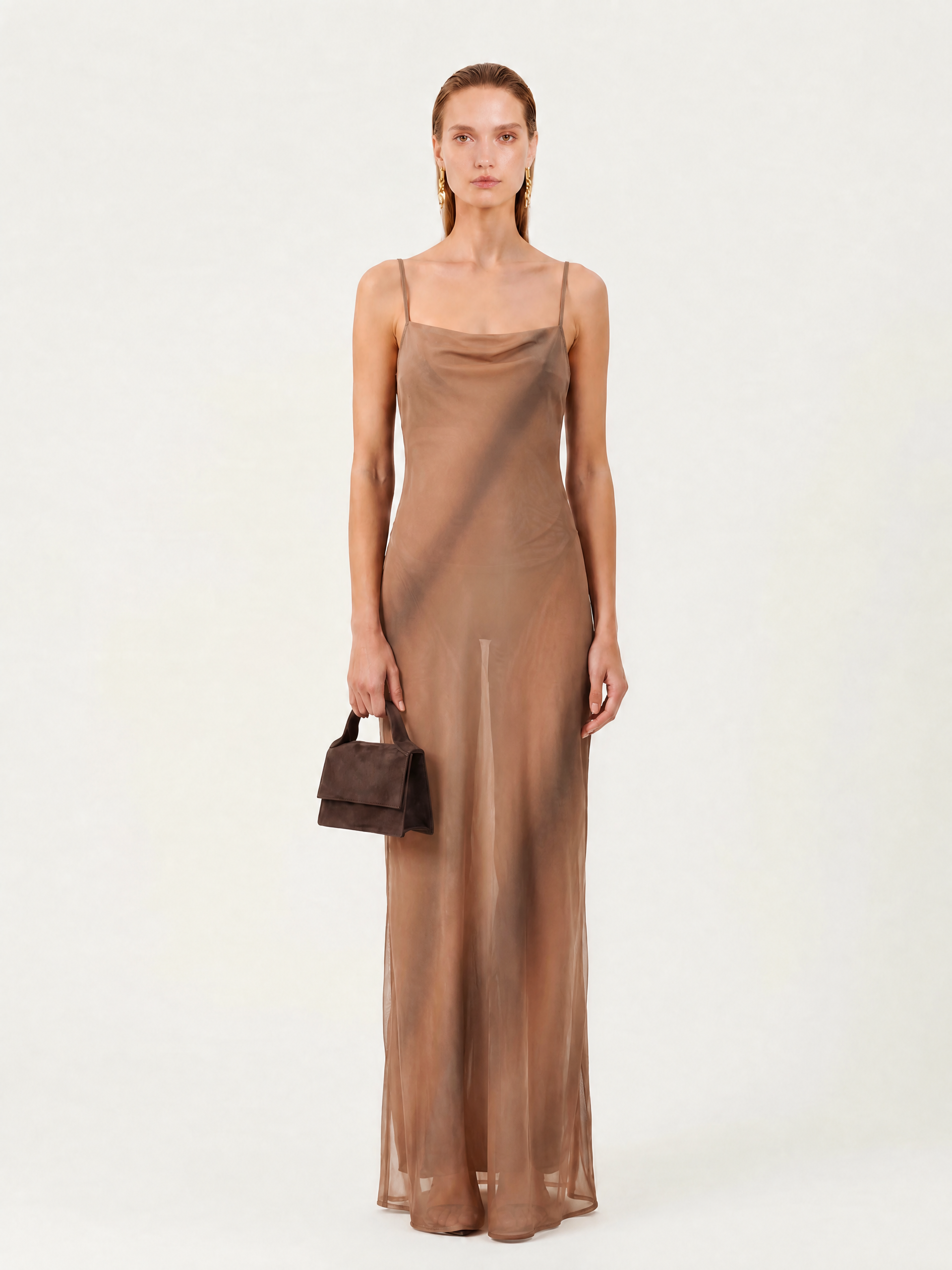 Cappuccino Silk Iside Dress
